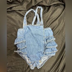Wrangler Blue Denim Baby Romper